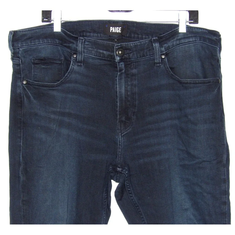 PAIGE Dark Wash Stretch FEDERAL Slim Straight Leg Denim Jeans Men's 38 X 30